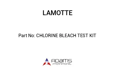 CHLORINE BLEACH TEST KIT