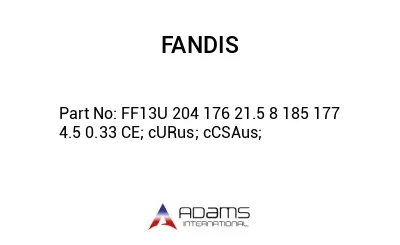 FF13U 204 176 21.5 8 185 177 4.5 0.33 CE; cURus; cCSAus;