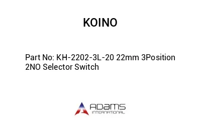 KH-2202-3L-20 22mm 3Position 2NO Selector Switch