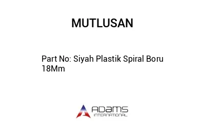 Siyah Plastik Spiral Boru 18Mm