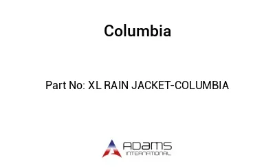 XL RAIN JACKET-COLUMBIA